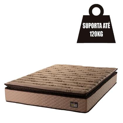 Imagem de Cama Box Baú Casal Colchão Espuma D33 Pillow Top Van Gogh 138x188x70cm Marrom Hellen