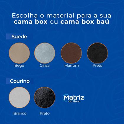 Imagem de Cama Box Baú Casal + Colchão Herval C1631 Molas Maxspring 138x188x75