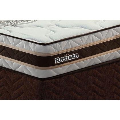 Imagem de Cama Box Baú Casal: Colchão Ortopédico Paropas D45 Paropas Resiste Hotel DF 22 + Base Universal Linhão Brown CRC (138x188)