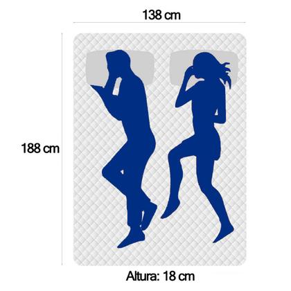 Imagem de Cama Box Baú Casal + Colchão Ortopédico Resistente Pró D28 Prime Colchões 138x188x60 Marrom