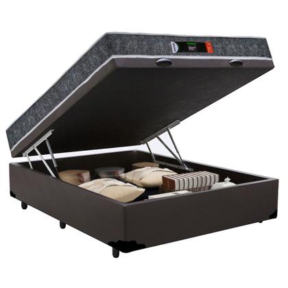 Imagem de Cama Box Baú Casal + Colchão Ortopédico Resistente Pró D28 Prime Colchões 138x188x60