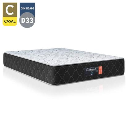 Imagem de Cama Box Baú Casal + Colchão Semi Ortopédico Extra Firme Espuma D33 Comfort Prime 72x138x188 Preto