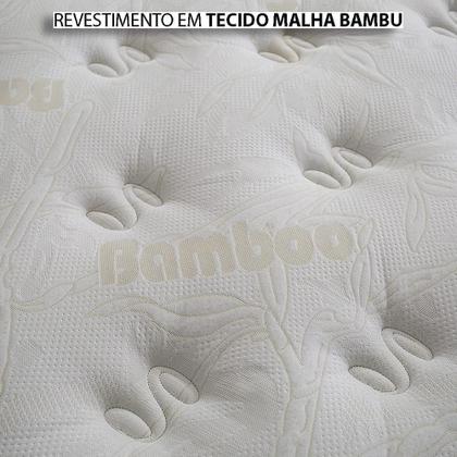 Imagem de Cama Box Baú Casal Herval Channel Bambu, Molas Ensacadas, 79 x 138 x 188 cm