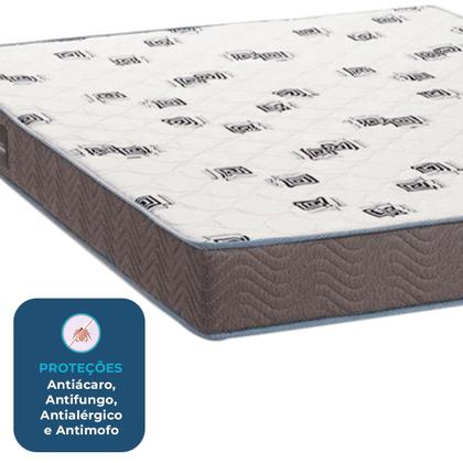 Imagem de Cama Box Baú Casal Marrom + Colchão Light D33 Ortobom