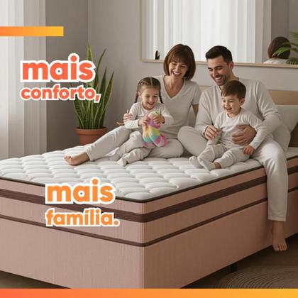 Imagem de Cama Box Baú Casal Molas Ensacadas Bali 138x188x63cm