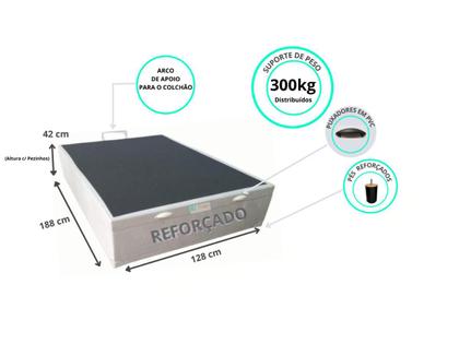 Imagem de Cama Box Baú Casal Padrão Viúva 128x188