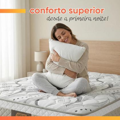 Imagem de Cama Box Baú Casal Queen Cristal Molas Ensacadas 158x198x64cm