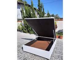 Imagem de Cama Box Baú Casal Sintético Branco 38x138x188