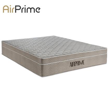 Imagem de Cama Box Baú Casal Sintético Cremil + Colchão Molas Ensacadas AirPrime 138x188x65cm Branco