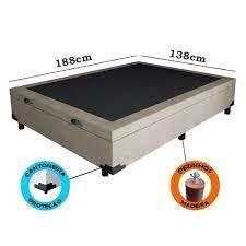 Imagem de Cama Box baú casal suede 138x188 Bege