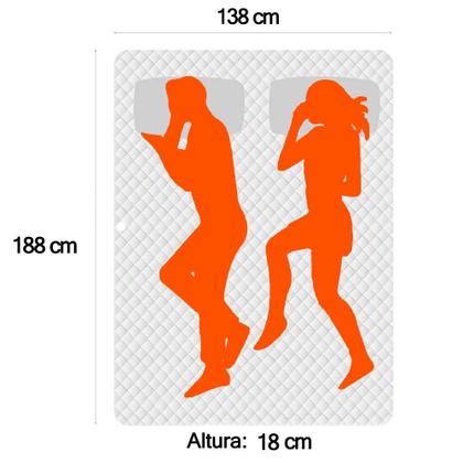 Imagem de Cama Box Baú Casal Suede + Colchão De Espuma D33 - SerenePrime - 138cm Cinza