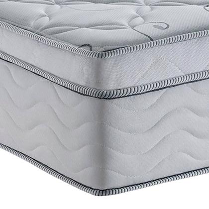 Imagem de Cama Box Baú Casal Tecido Branco Com Colchão 138 Toronto Molas Ensacadas D33 32cm