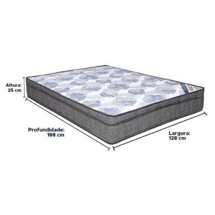 Imagem de Cama Box Baú Cinza E Colchão Iso Superpocket Molas Ensacadas Viúvo Ortobom