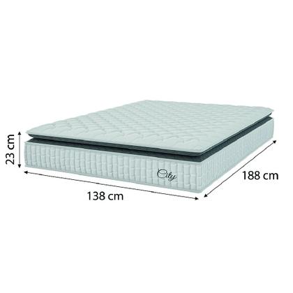 Cama Box Baú Colchão Casal Molas Ensacadas City Pillow Top 138x188x64cm Branco / Cinza Hellen - Suporta até 110kg por Pessoa Imagem de Cama Box Baú Colchão Casal Molas Ensacadas City Pillow Top 138x188x64cm Branco / Cinza Hellen - Suporta até 110kg por Pessoa