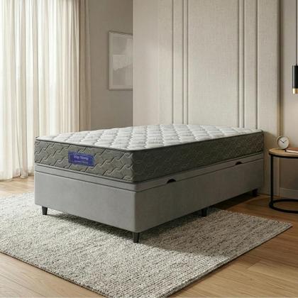 Imagem de Cama Box Baú Colchão Solteiro Ortopédico Espuma D33 Hiper 88x188x60cm