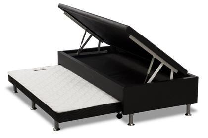 Imagem de Cama Box Bau Com Auxiliar Espuma Dupla Solteiro material sintético 088X188