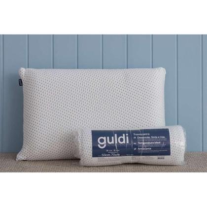 Imagem de Cama Box Baú com Colchão Casal Guldi Duplo Plus D28 e 2 Travesseiros Guldi Soft Nasa Azul e Branco