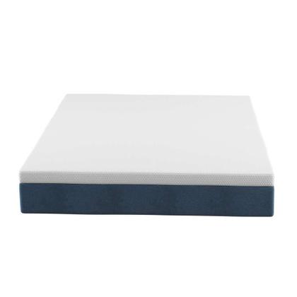 Imagem de Cama Box Baú com Colchão Casal Mola Ensacada Guldi Macio e 2 Travesseiros Guldi Soft Nasa Azul e Branco