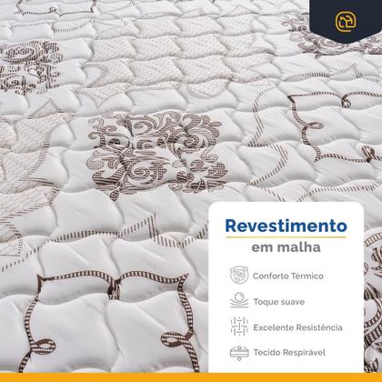 Imagem de Cama Box Baú com Colchão de Espuma D33 Millenium One Face com 2 Trav Casal 138cm