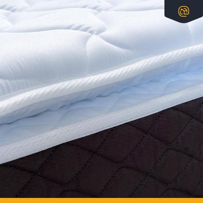 Imagem de Cama Box Baú com Colchão de Espuma D33 Pillow Top Comfort Luxo Casal 138cm