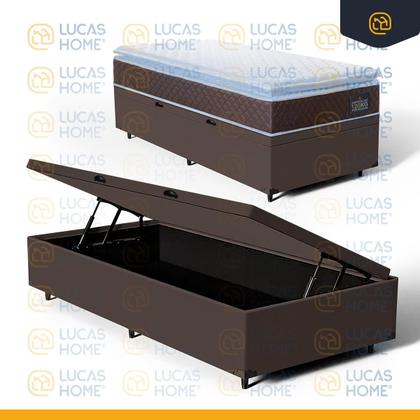 Imagem de Cama Box Baú com Colchão de Espuma D33 Pillow Top Comfort Luxo Solteiro 88cm