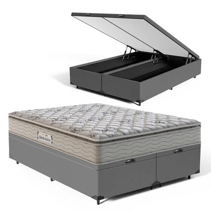 Imagem de Cama Box Baú com Colchão de Espuma D33 Probel Guarda-Costas ProEvidence Plus Super King 193cm