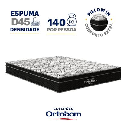 Imagem de Cama Box Baú com Colchão de Espuma D45 Ortobom Airtech Ortopillow 150 Queen 158 cm