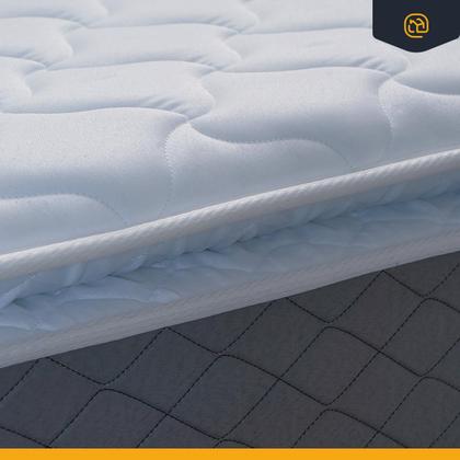 Imagem de Cama Box Baú com Colchão de Espuma D45 Pillow Top Fort Comfort + Auxiliar Unique Solteiro 88cm