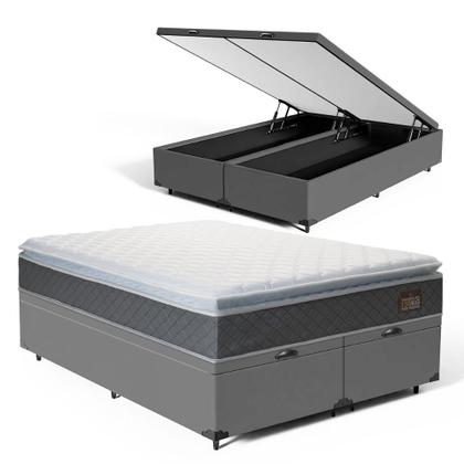 Imagem de Cama Box Baú com Colchão de Espuma D45 Pillow Top Fort Comfort Queen 158 cm