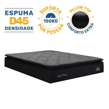 Imagem de Cama Box Baú com Colchão de Espuma D45 Pillow Top Suport Prime Queen 158 cm