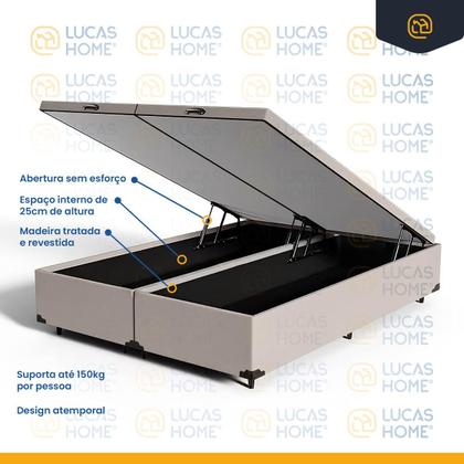 Imagem de Cama Box Baú com Colchão de Espuma D70 Pillow In Ultra Dream Anjos Queen 158 cm