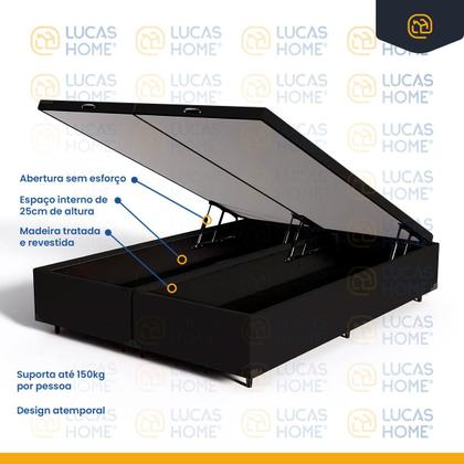 Imagem de Cama Box Baú com Colchão de Molas Anjos Classic Pocket Super King 193cm