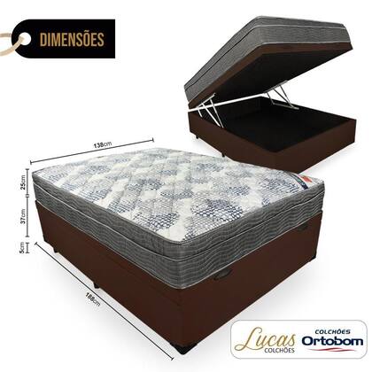 Imagem de Cama Box Baú com Colchão de Molas Ensacadas Ortobom ISO SuperPocket Casal 138cm
