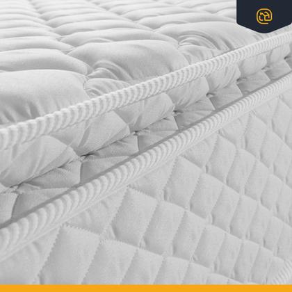 Imagem de Cama Box Baú com Colchão de Molas Ensacadas Pillow Top Flora Solteiro 88cm