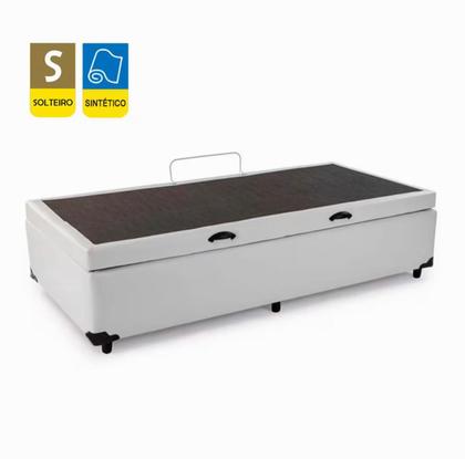 Imagem de Cama Box Baú de Solteiro, Sintético Branco