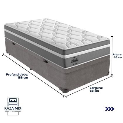 Imagem de Cama Box Baú e Colchão Berlim Molas Ensacadas Solteiro Probel