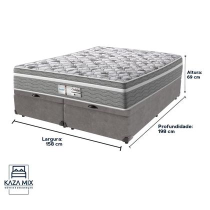 Imagem de Cama Box Baú e Colchão Evolution Molas Ensacadas Queen Probel