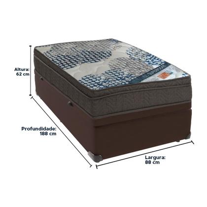 Imagem de Cama Box Baú e Colchão ISO Superpocket Molas Ensacadas Solteiro Ortobom
