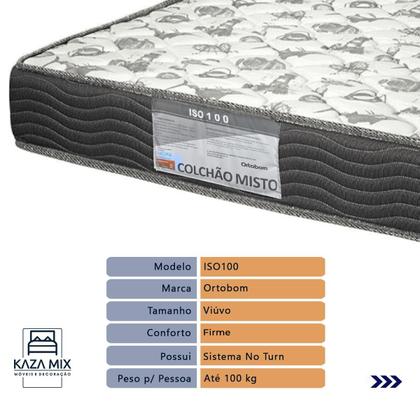 Imagem de Cama Box Baú e Colchão ISO100 Espuma D33 Viúvo Ortobom