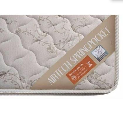 Imagem de Cama Box Baú King + Colchão de Molas Ensacadas Airtech Springpocket 203x193X70
