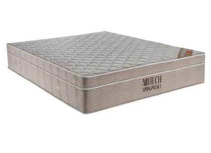 Imagem de Cama Box Baú King + Colchão de Molas Ensacadas Airtech Springpocket 203x193X70