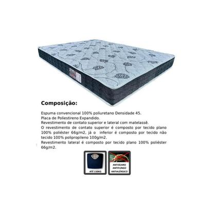 Imagem de Cama Box Baú King: Colchão Espuma Orthoflex D45 / EP Cecina + Base CRC Suede Gray(193x203)