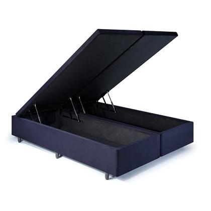 Imagem de Cama Box Baú Queen 158x198x34cm Suede Preto com Pistão a Gás