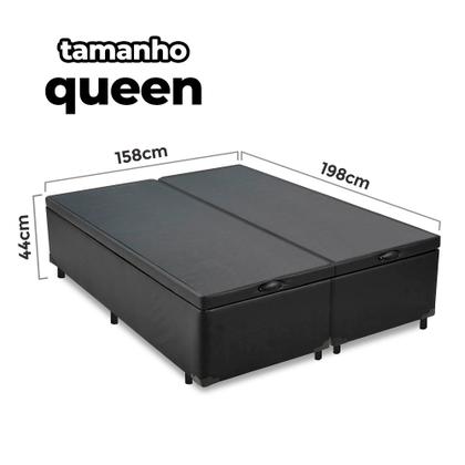Imagem de Cama Box Baú Queen Base 158x198cm Varias Cores + 2 Travesseiros OR - Colchomax