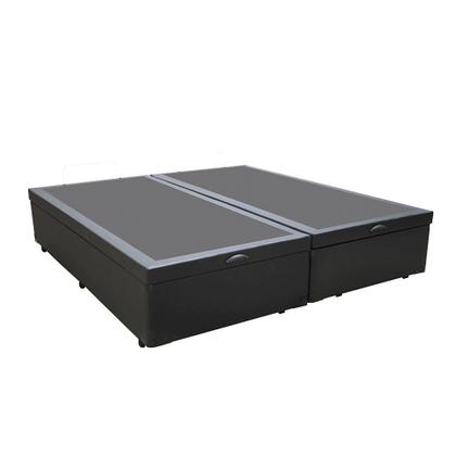 Imagem de Cama Box Baú Queen Bipartido 158 Tecido Preto