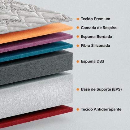 Imagem de Cama Box Baú Queen Bipartido Preto Colchão Espuma D33 Ortopédico Zidi San Francisco 158x198x59cm