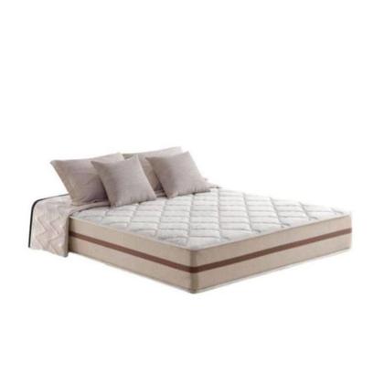 Imagem de Cama Box Baú Queen Bipartido Tecido Branco com Colchão Pillow Angel Molas Ensacadas 62x158x198