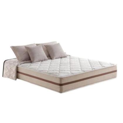 Imagem de Cama Box Baú Queen Bipartido Tecido Sintético Branco com Colchão Pillow Angel Molas Ensacadas 62x158x198