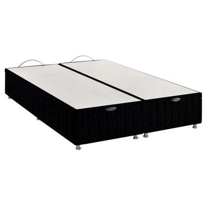 Imagem de Cama Box Baú Queen Bordado Black (158x198x35) - Anjos