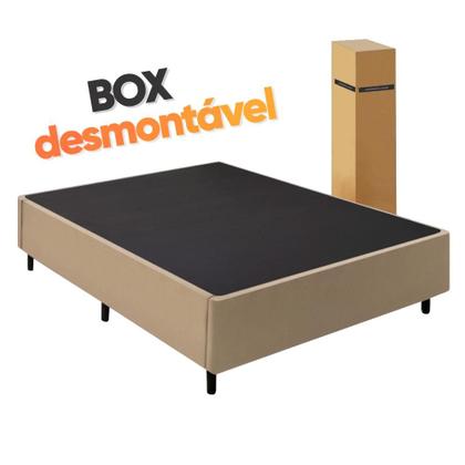 Imagem de Cama Box Baú Queen Colchão com Molas Ensacadas Real 158x198x71cm CBP